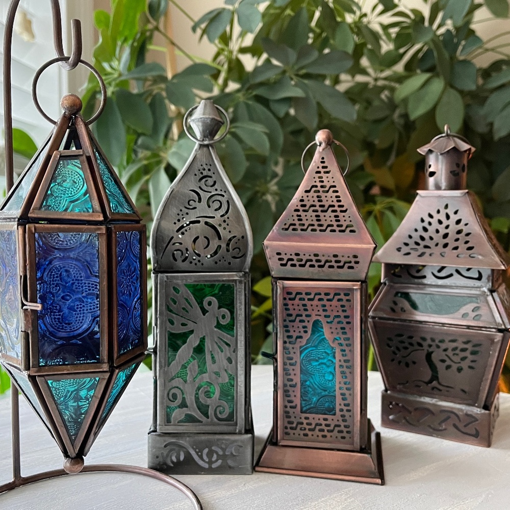 Lantern with stand and fairy lights - Picture 7 of 7